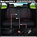 Super PDR Luxury PU Leather Auto Car Seat Covers 5 Seats Full Set Universal Fit Easy to Clean Anti-Slip Four Seasons General Car Seat Cushions (Black&Red M)