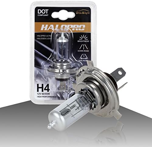HaloPro High Performance 1pcs H4 9003 HB2 12V 60/55W Headlight High&amp;Low Beam Halogen Bulb 7000-8000K Night White For Chevrolet /Honda /HYUNDAI