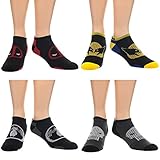 Official Adult Marvel Super Heros Active Ankle Sport Socks Set - 4 Pairs