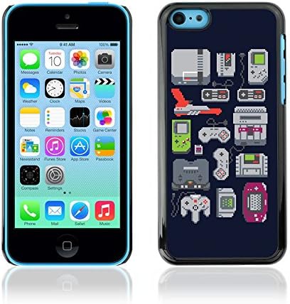 CASETOPIA / Retro Consoles / Apple Iphone 5C / Black Hard Back Case Cover Shell Armor Protection
