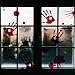 Lulu Home Halloween Party Decorations, 5 Piece Party Favors Including Table Cover, Handprints, Footprints and Caution Tapes