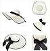 Yshare Women Big Bowknot Straw Sun Hat Floppy Foldable Roll up UV 50+ Beach Cap (Color-2)