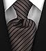 Neckties by Scott Allan - Chocolate Brown Striped Mens Tie