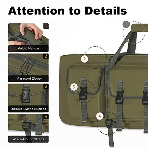 DULCE DOM 36 inch Double Rifle Case Soft Bag Gun Case, Perfect for