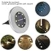 Solar Ground Lights, 4Pcs Underground Sensing Landscape Lights, 8LED Waterproof Solar Powered Disk Flood Lights lamp for Pathway Outdoor In-Ground Lawn Yard Driveway Patio Walkway Garden -White