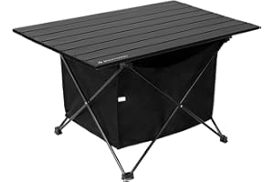 ROCK CLOUD Portable Camping Table Ultralight Aluminum Camp Table with Storage Bag Folding Beach Table for Camping Hiking Backpacking Outdoor Picnic, Size L