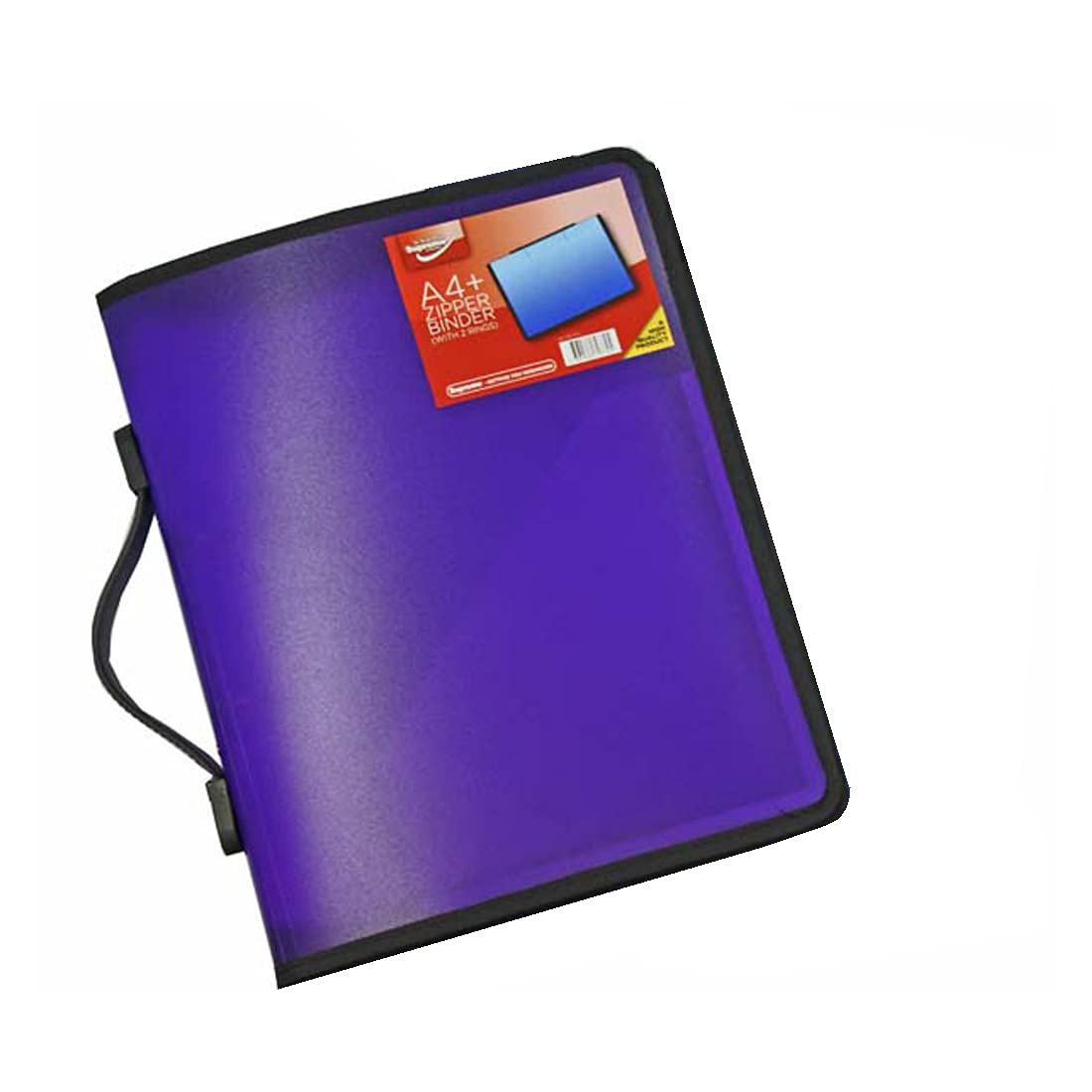 A4 Plus Zipper Binder Business Conference Ring Binder Portfolio (Purple)