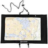 AquaQuest Trail Map Case - 100% Waterproof Document Dry Bag Holder with Clear Window &amp; Lanyard - Black, Yellow, Orange, Blue or Green
