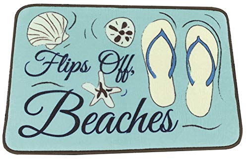 Toothsome Studios Flips Off Beaches Indoor Doormat 24" x 16" Beach Home Decor, Funny Door mat Novelty Beach Home Accent Bath Mat - Thumbnail 6