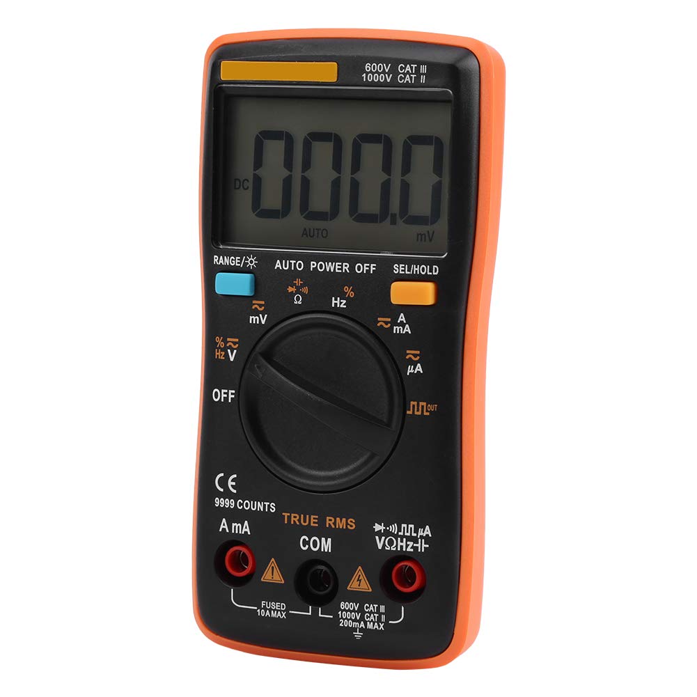 Multimeter Tester, AN8008 True RMS Digital Multimeter AC DC Voltage Ammeter Current Ohm Meter for Voltage Current Resistance Capacitance
