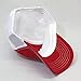 Vintage Year Washed Cotton Low Profile Mesh Adjustable Trucker Baseball Cap (Red/Red/White)