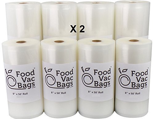 Sixteen FoodVacBags Rolls - (8) 11