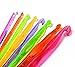 Luxbon 9 Sizes Multi-Coloured Acrylic Plastic Crochet Hooks Needles Set 3mm-12mm Crocheting Starter Pack