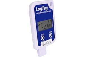 LogTag UTRID-16 Multi-use Temperature Recorder, with Display, 16,000 Readings, 6-Month Battery, Range of -30°C to +60°C (-22°F to +140°F)