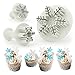 Ambari's Snowflake Cookie Cutter Set - Cake Decorating Mold Fondant Plunger Tool, Christmas Cutters Stamp Shaped as Snowflakes, Holiday Cookie Molds Stamps, Frozen Cake Candy & Cupcake Decorations