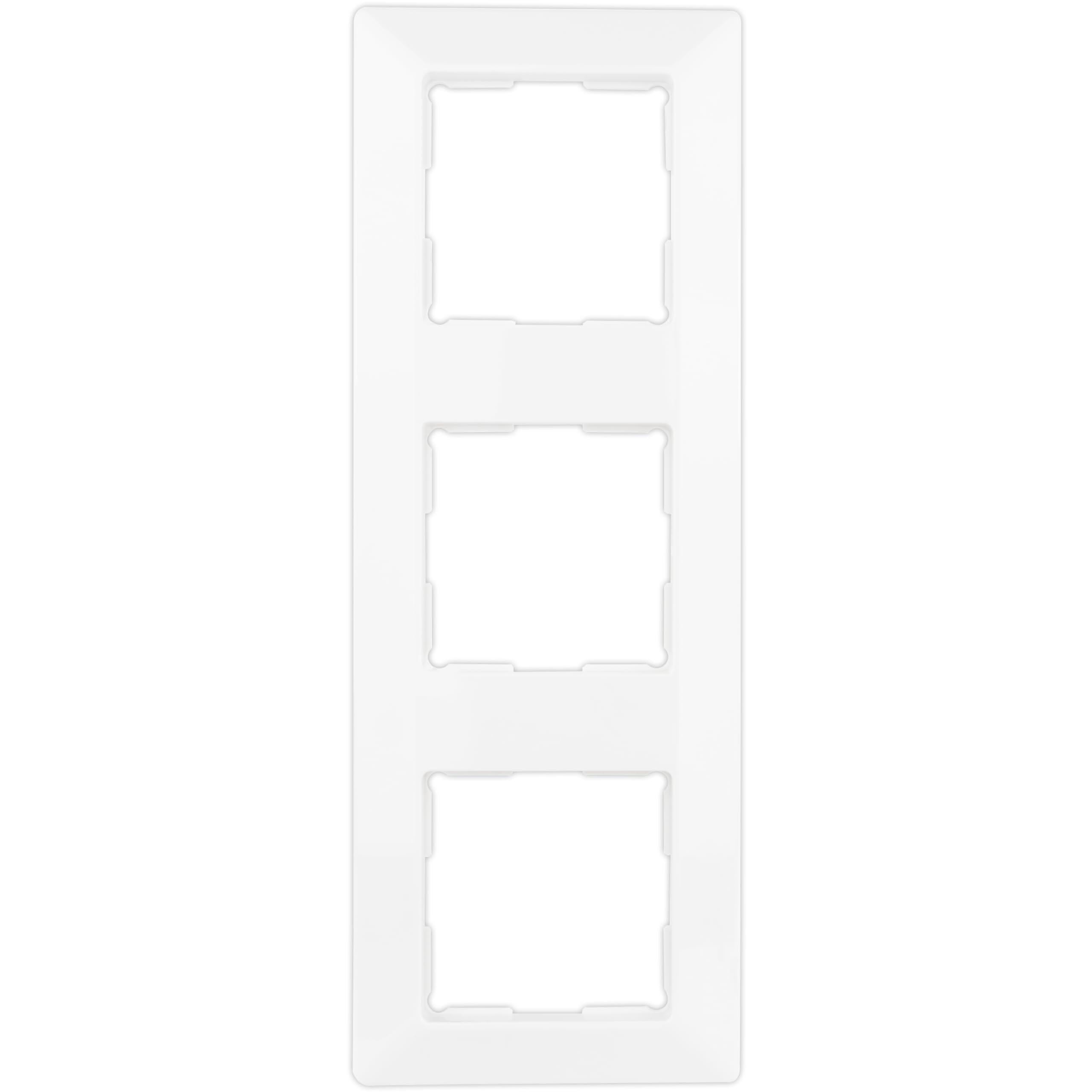 REV 0236830104 Quadro, 3-way frame socket, frame light switch, etc., white