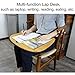 Bamboo Lap Desk for Laptop of Large Jumboo Size with Cushion and Handle, Bamboo Lapdesk Stand Tray, Lap Desk, Writing Table on Sofa, Bed Tray, Book Stand (Pezin & Hulin)