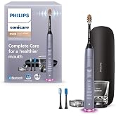 Philips Sonicare DiamondClean 9500 Electric Toothbrush 3 Brush Heads, Gray | 2000% More Plaque Removal&sup1;, Visual Pressure Sensor, 15 Brush Setting, App Connected, 14-Day Battery, Charging Case, HX9923/41