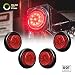 4PC 2" Round 10 LED Light [2 in 1 Reflector] [Polycarbonate Reflector] [10 LEDs] [D.O.T. Certified] [2 Year Warranty] Side Marker Light for Trucks and Trailers - Red primary