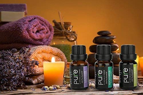 PURE Therapeutic Grade Essential Oils Gift Set - Lime Peppermint Lemongrass Sweet Orange Cinnamon Patchouli Rosemary Frankincense Tea Tree Grapefruit Bergamont Lavender Eucalyptus (Top 16)