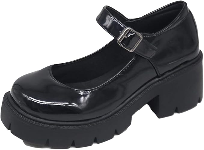 Puimentiua Mary Janes Woman Girl Mary Jane Doc Martens Platform Leather Shoe Fashion Chic Shoes