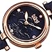 Burgi Diamond Accented Flower Dial Watch - 4 Diamond Hour Markers On Genuine Leather Strap - BUR128