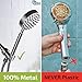 HammerHead Showers® Solid Metal Handheld Shower Head with Hose and Brass Holder - BRUSHED NICKEL - 2.5 GPM High Pressure Shower Heads with Adjustable Shower Wand Bracket - 6ft Flexible Extension