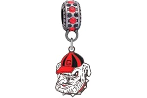 FINAL TOUCH GIFTS University of Georgia Dawg Logo Charm Fits Compatible With Pandora Style Bracelets
