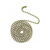 Westinghouse Lighting Corp 3-Feet Bead Chain, Polished Brass - 2 Pack
