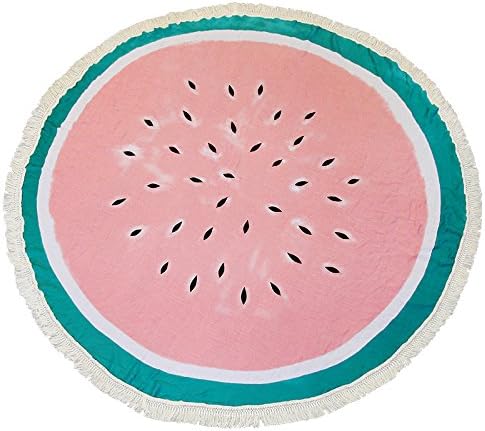 KUKISHOP Prettybur Round Beach Towel with Tassels Watermelon Cotton Throw Yoga Mat Tapestry Wall Hanging Decoration