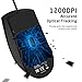 VicTsing Wired Mouse 3-Button 1200 DPI, Computer USB Mouse Optical Mice, Compatible with Laptop, PC, Mac, Desktop - Black