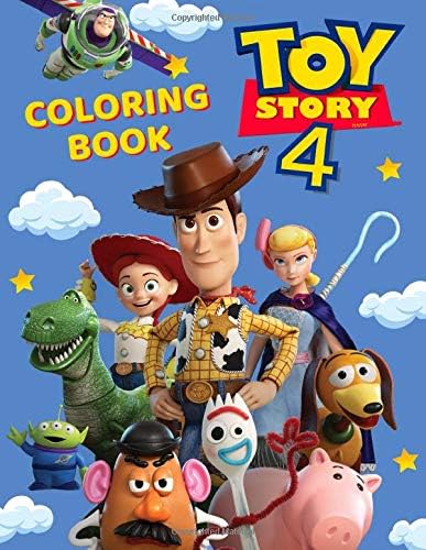 Toy Story 4 Coloring Book: Great Coloring Book for Kids and Adults - 40 illustrations