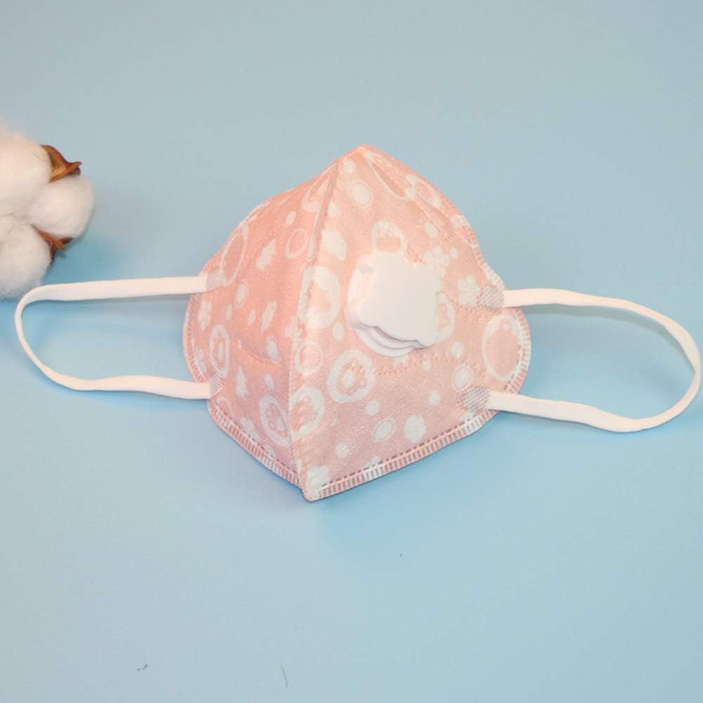 szkn 5Pcs Children Face Mask Kid Mouth-muffle Anti-haze Anti-dust Breathing Valve Pm2.5 Breathable Baby Mouth-muffle 2 One size