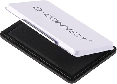 Q-Connect Medium Stamp Pad Black 110 x 70 mm High Capacity Sponge