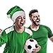 Windy City Novelties - Green Plush Christmas Santa Hat | St. Patrick’s Day Party Supplies Santa Costume Accessories Funny Hats for Men and Women.