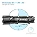 EVOLUTION OUTDOORS Military Tactical LED Flashlight - Bright 800 Lumens LED Torch Flashlight with 18650 Rechargeable Battery and Charger and AAA Battery Holder for Work, Car, Flashlights - 5 Modes