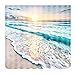 Baccessor Beach Ocean Shower Curtain nautical Sunrise Beach Theme Tropical Coastal Waterproof Fabric Shower Curtain for Bathroom with Hooks, 60 x 72 Inch