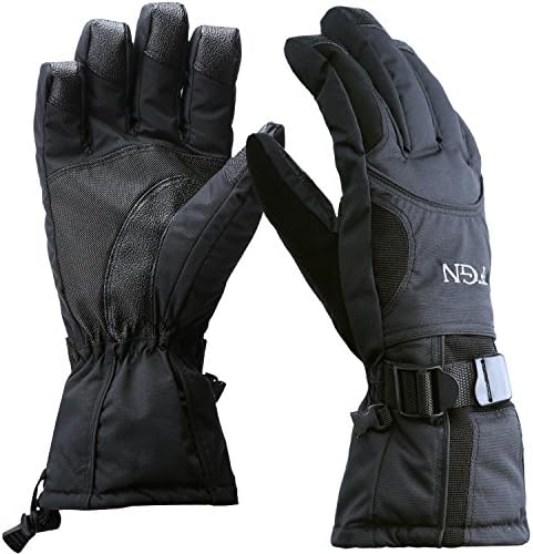 Waterproof Mens Ski Gloves, Breathable Windproof Warm Skiing Snowboard Gloves, Winter Cold Weather Thinsulate Glove