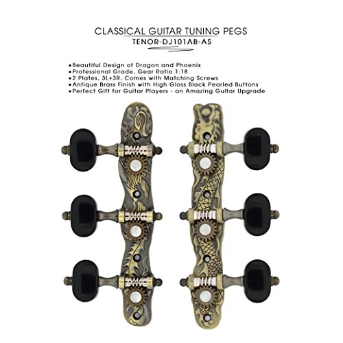 DJ101ABP14I TENOR Classical Guitar Tuners"Dragon And Phoenix