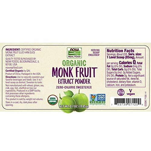 NOW Foods Monk Fruit Extract Powder - Image 2