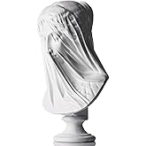 13 Inch Veiled Lady Bust Greek Goddess Statue,Large Classic Roman Bust Greek Mythology Decor Gifts,Veiled Lady Bust Sculpture