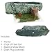 Natural Elements Rock Planter (Trough) – Realistic Woodland-Themed with Intricate Stone Detail + Fiber Soil + Moss Mulch. Grow Small Succulents, Cactus, African Violets. Striking in Any Décor.