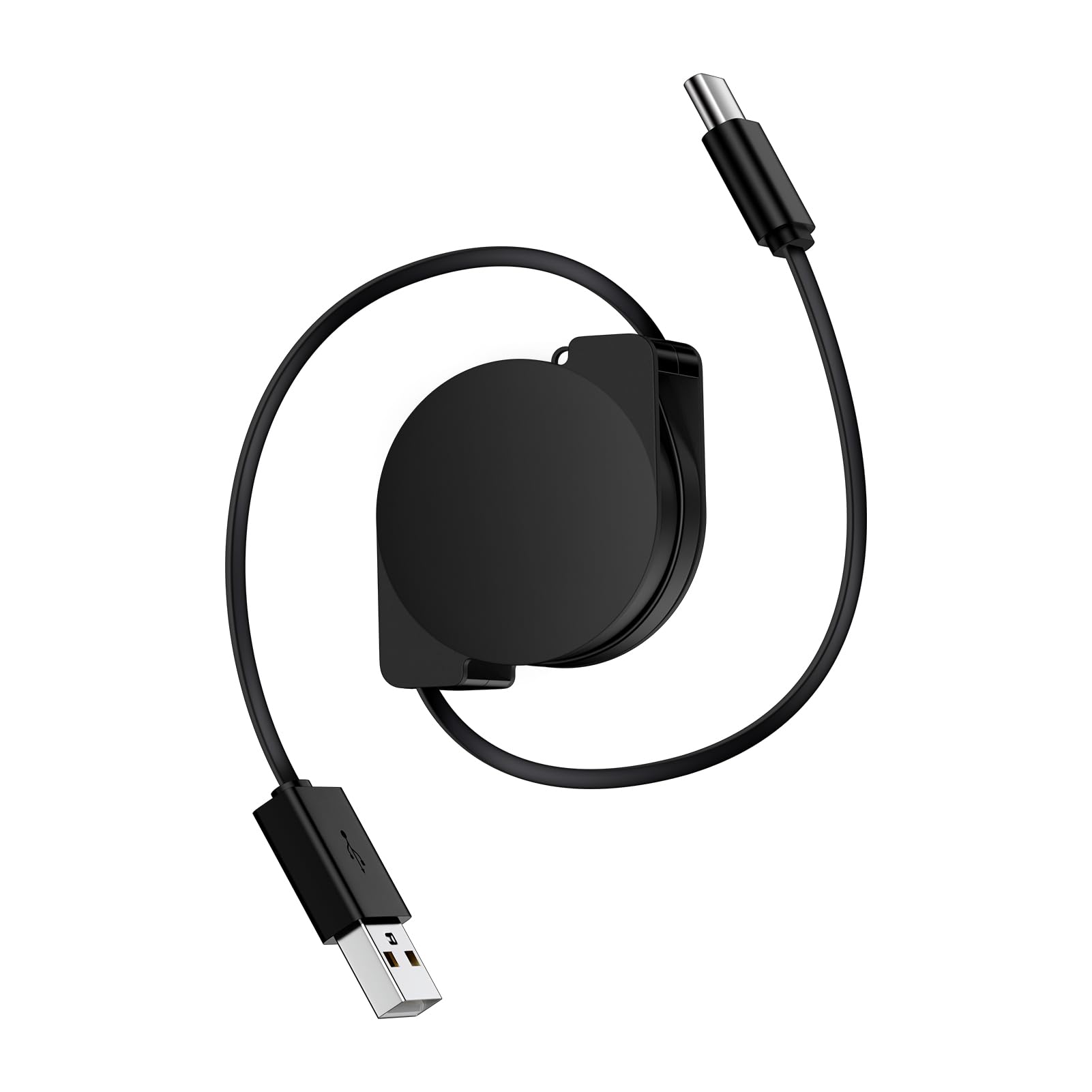 USB Type C Cable Fast Charging 3.3FT Retractable Cell Phone Charger USB to USB C Car Charger Short Cord for Samsung Galaxy A25/A35/A54/A16/A15/S25 Edge/S24 Ultra/S23/S22/S21/S20/iPhone 16/15 Pro Max