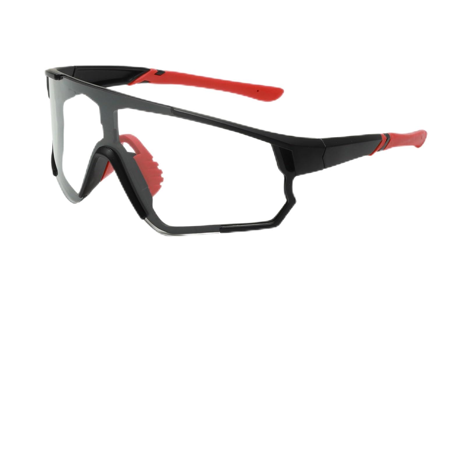 Long Keeper Photochromic Cycling Sunglasses Mountain Bike Riding Glasses for Women Men Sports Sunglasses UV400 (Black)