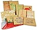 10 Pack Christmas Kraft Gift Boxes and Tissue Paper Bundle with Foil Designs