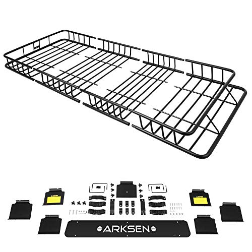 ARKSEN 84 Inch Universal Roof Rack Cargo with Extension Car Top Luggage