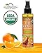 US Organic Body Oil – Fresh Orange – Jojoba and Avocado Oil with Vitamin E, USDA Certified Organic, No Alcohol, Paraben, Artificial Detergents, Color or Synthetic perfumes, 5 Fl.oz.thumb 2