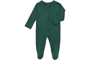Aablexema Baby Footie Pajamas Zipper - Rayon from Bamboo Infant Footed Pjs with Mittens Sleepwear Jammies