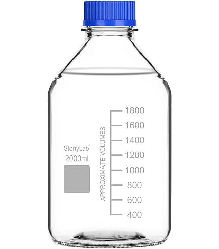 Corning PYREX Low Actinic Round Media Storage Bottles, Graduated, With