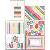 Watercolor Bulk Birthday Cards Assortment â€“ 48pc Bulk Happy Birthday Card with Envelopes Box Set â€“ Assorted Blank Birthday Cards for Women, Men, and Kids in a Boxed Card Pack